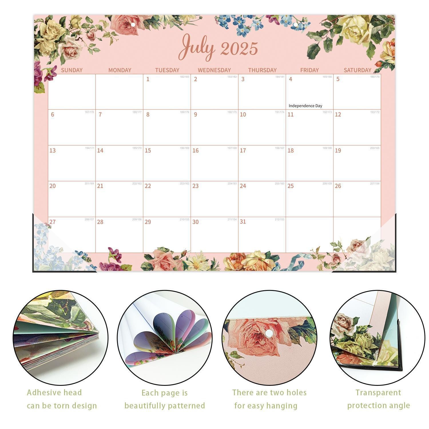 Personalized Calendar Printing with Glossy Paper Type Add Personal Dates And Events Personalization