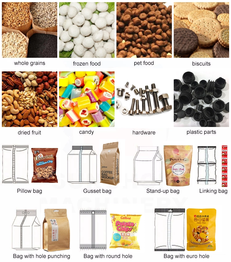 2KW Nuts Small Candy Granule Packing Machine Back Seal 930mm 730mm
