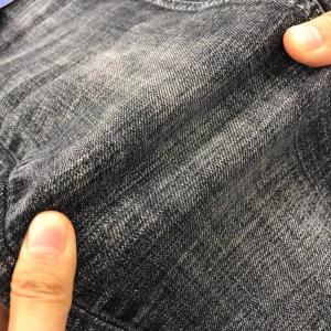 China Stone Washed Super Stretch Cotton Dualfx T400 Lycra Denim Jeans Fabric Sulfur Black on sale