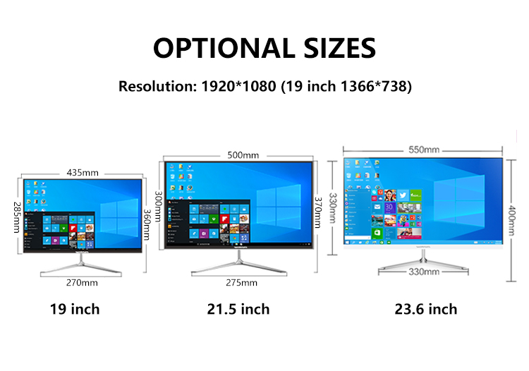 Aio Core I3 I5 I7 Laptops for Office Gaming Monoblock Desktops Barebone All In One PC