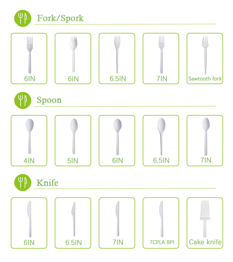 CPLA Manufacture Disposable Fork Biodegradable Eco Friendly Cutlery Fork Sustainable