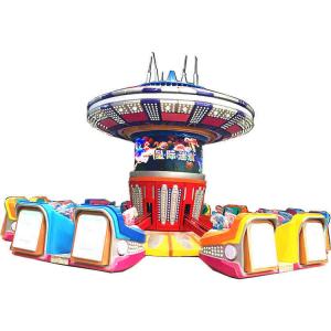 China Family Amusement Park Rides / 24 Person Star Trek Ride With Laser Guns on sale