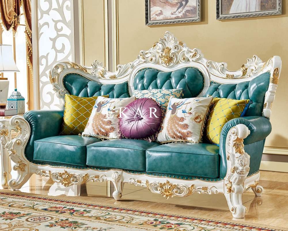 Antique Luxury Classic European Furniture Living Room Sofa Set
