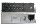 IP65 Anti - vandal Black Industrial Computer Keyboard with Stainless steel