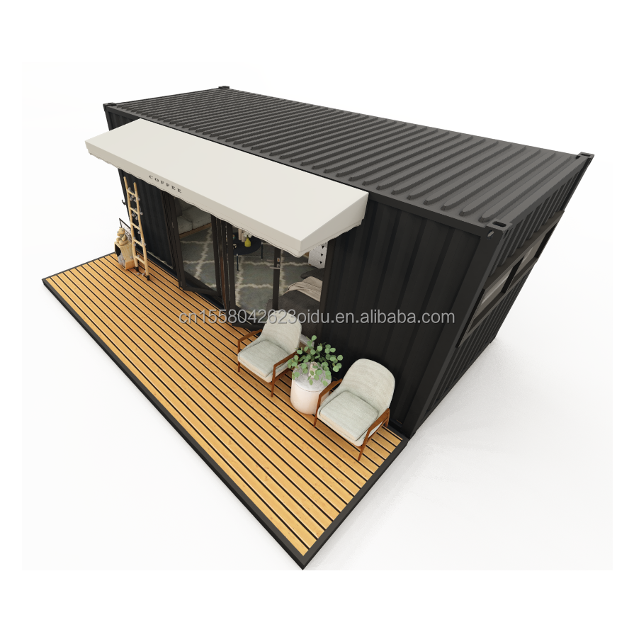 Front Terrace Country Style Container with Aluminum Alloy Windows and Galvanized Steel Bending 180g 20ft Modular Housing