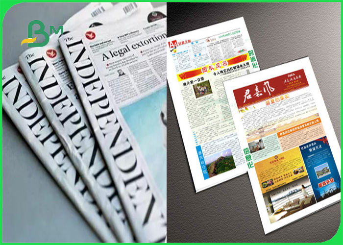 Width 760mm Opacity good ink absorption 45 / 48.8gsm Newsprint paper in Ream