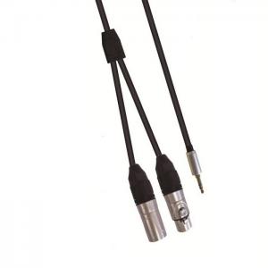 China Audio Cable 3.5mm Stereo  To XLR F XLR M Y Splitter Cable For Speaker Mixer on sale