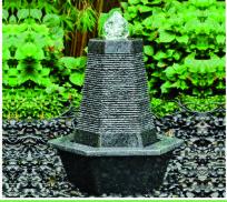 Rolling Granite Ball Fountain , Stone Sculpture Outdoor Garden Fountains