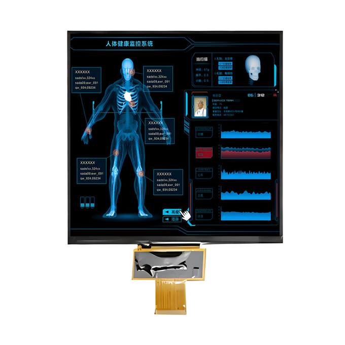 7.6-Inch IPS Square TFT LCD Display - 1000 Nits Brightness, 800x800 Resolution, MIPI Interface