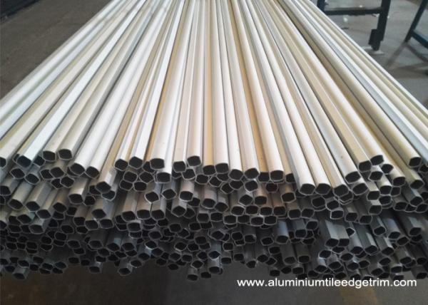anodized silver aluminium tube