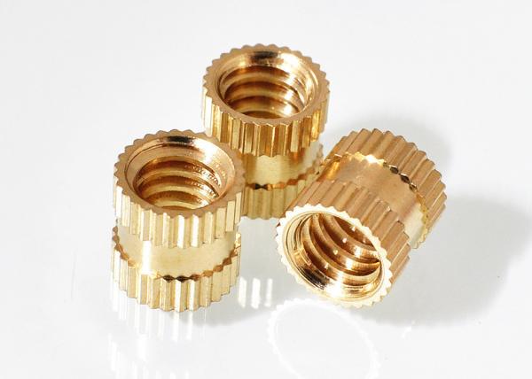#10-32 UNC Thread Stainless Steel Nuts Brass Threaded Inserts For Plastic