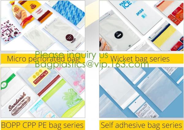 Microperforated PP Material Bakery Bag,hot perforated five layers POF shrink film,Microperforated pof (Polyolefin) shrin