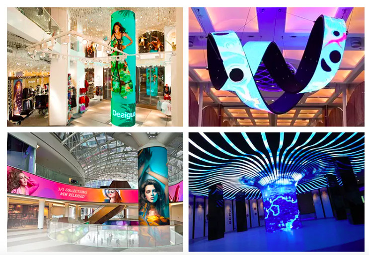 Longvision Commercial Flexible Curved Led Screen Display Panels Soft Module