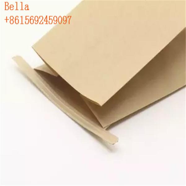 Square Block Customized Paper Bags Flat Bottom Window Kraft Paper For Coffee Bean