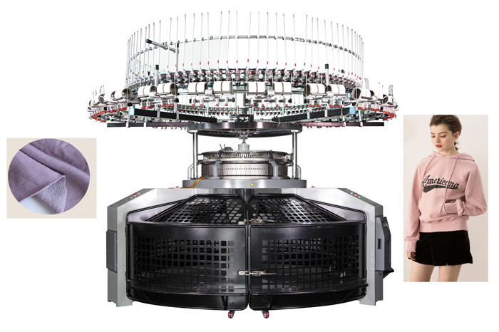 Open Width Single Jersey Knitting Machine 32 Inch With Knife To Cut The Fabric
