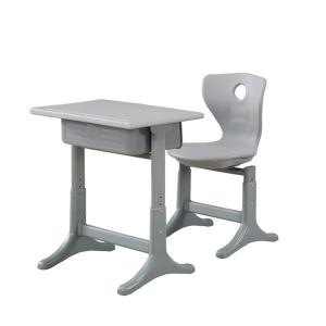 China Durable PE High School Desk And Chair 750mm Height Student Reading Table And Chair wholesale