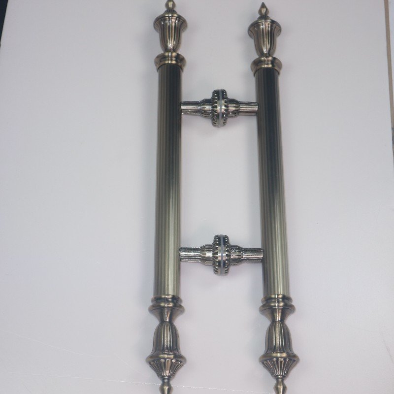 European Brass Door Handle 201 Tube and Zinc Allot Head American Gold Room Luxury