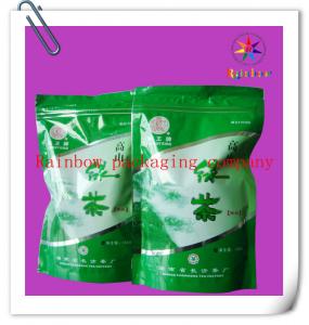 China k Bottom Gusset Plastic Bag Packaging , Green Tea Packaging Bag wholesale
