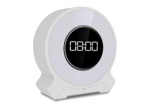 Rechargeable Digital Radio Alarm Clock With Smart Touch Sensor White / Pink Color