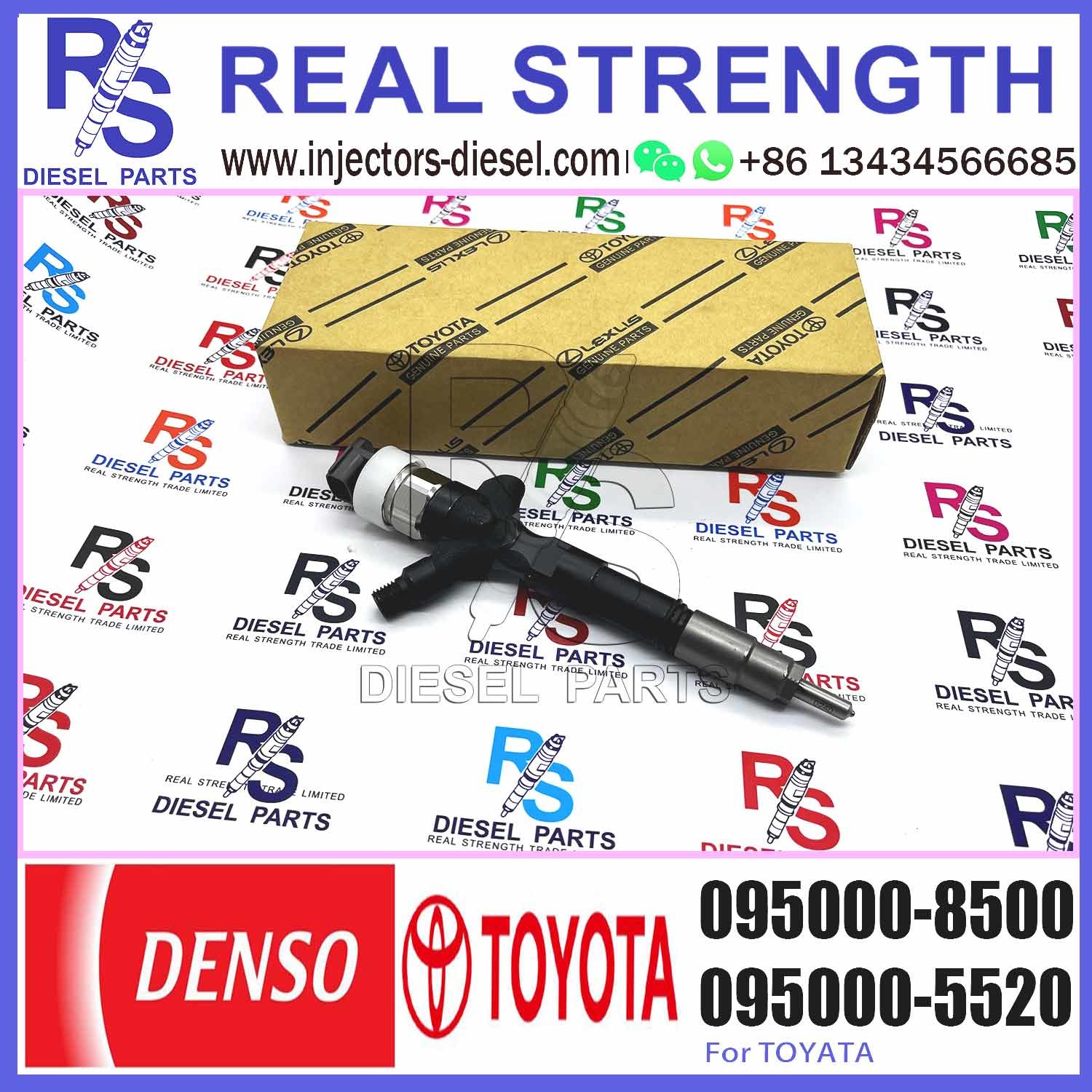 Common Rail Fuel Injector 23670-30280 095000-8500 For D-enso Hilux Hiace Land Cruiser T-OYOTA VIGO 1KD 2KD