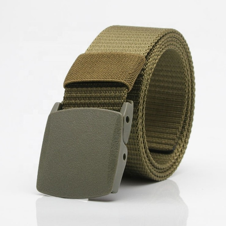 Jacquard Plastic Buckle Nylon Belt 2.5mm Thick Canvas Fabric Belt