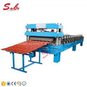 China Chain Drive Color Steel Tile Forming Machine , Roof Sheet Making Machine wholesale