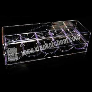 China 8 - 40cm Distance Poker Scanner Plastic Chip Box / Poker Chip Tray wholesale