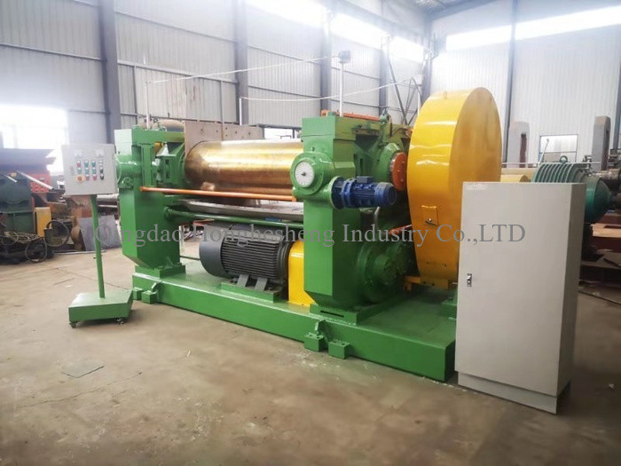 45KW 560x1000mm Xk450/560/610/660 Two Roll Open Mixing Mill Machine With Stock Blender High Efficiency
