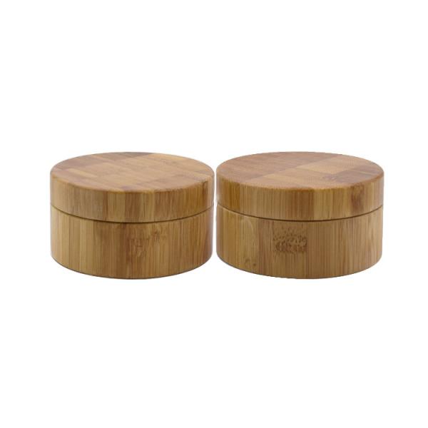 250g Bamboo Cosmetic Packaging Jars loose powder jars with sifter puff