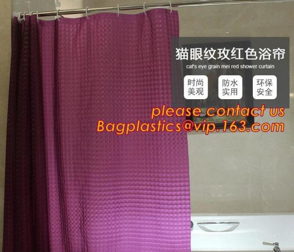 Mould Proof Waterproof white and black trellis design pvc custom bath curtain printed shower curtain, High quality Polye