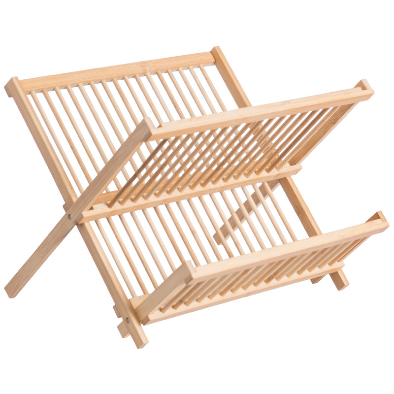 Bamboo plate Holder for Dish Rack- plate and bowl Drying rack - Bamboo Dish Drying Racks