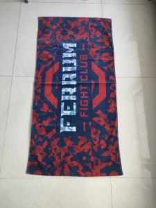 China Oversized organic cotton terry beach towel with logo custom print personalized printed beach towels wholesale