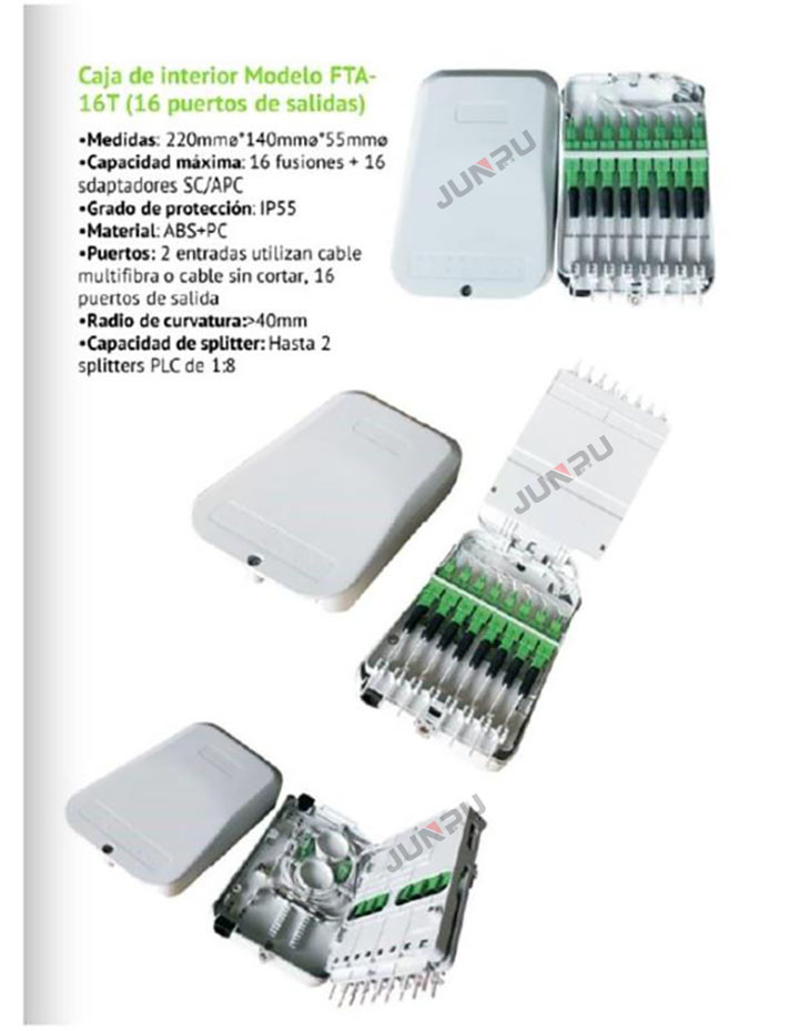 ABS Material Optical Fiber Distribution Box 16 Core Fiber