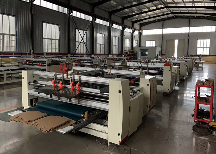Corrugated Box Carton Folding Gluing Machine Double Pieces Pressing Making