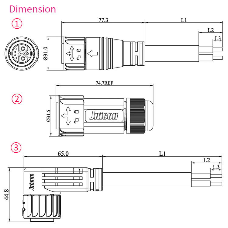 2 Power 1 Grounding IP67 Electrical Connectors 5 Data Combined For Lithium - Ion Systems