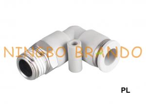 China PL Male 90 Degree Elbow Pneumatic Hose Fittings 1/8'' 1/4'' 3/8'' 1/2'' on sale
