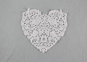 China Guipure French Venice Lace Collar Cotton Lace Heart Applique For Wedding Dresses wholesale