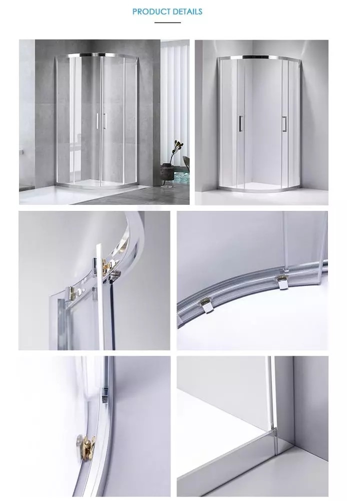 Simple Modern Shower Room Tempered Glass Material 900*900*1900mm Size