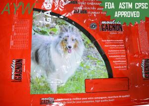 30kg Heat Sealing Mylar Pet Food Bag Reclosable Moisture / Oxygen Proof