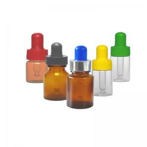 China Chemical / Cosmetic Glass Dropper Bottles , 20ml Glass Bottle With Eyedropper Cap wholesale