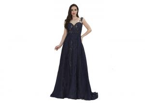 China Back Bottom Sexy Vintage Banquet Dresses / Simple Formal Evening Gowns wholesale