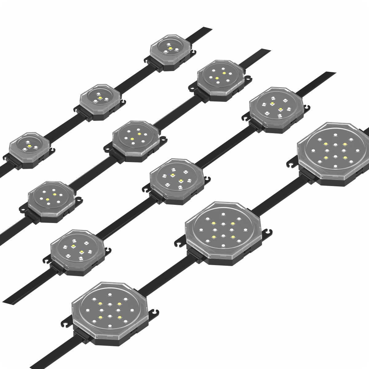 Round Led Pixel Module Light String DC 24v For Building