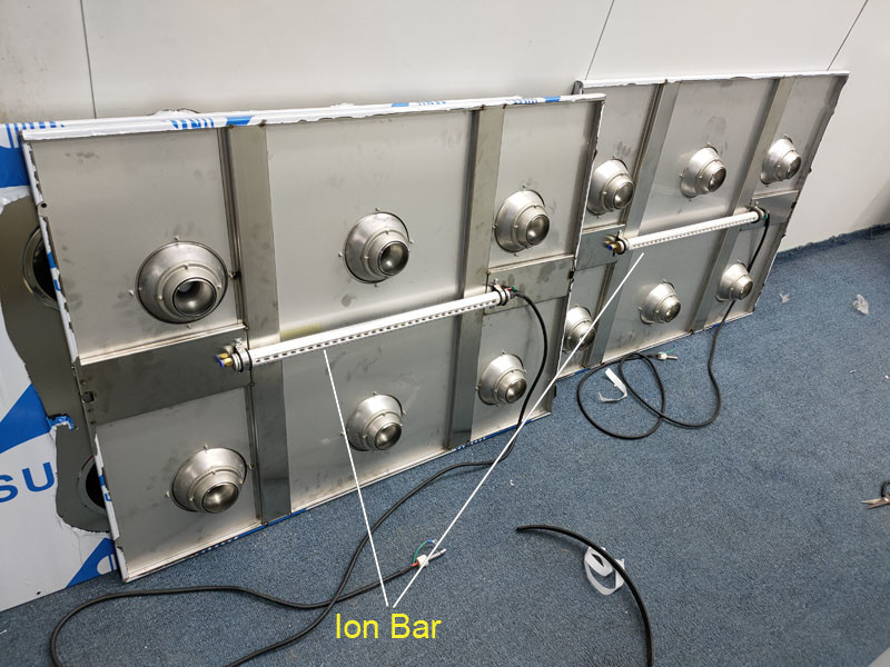 Cleanroom Steel Air Shower Pass Box And Automatic Roller Conveyor