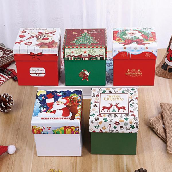 Quality Panton Color Printing 300gsm Christmas Apple Gift Candy Box for sale