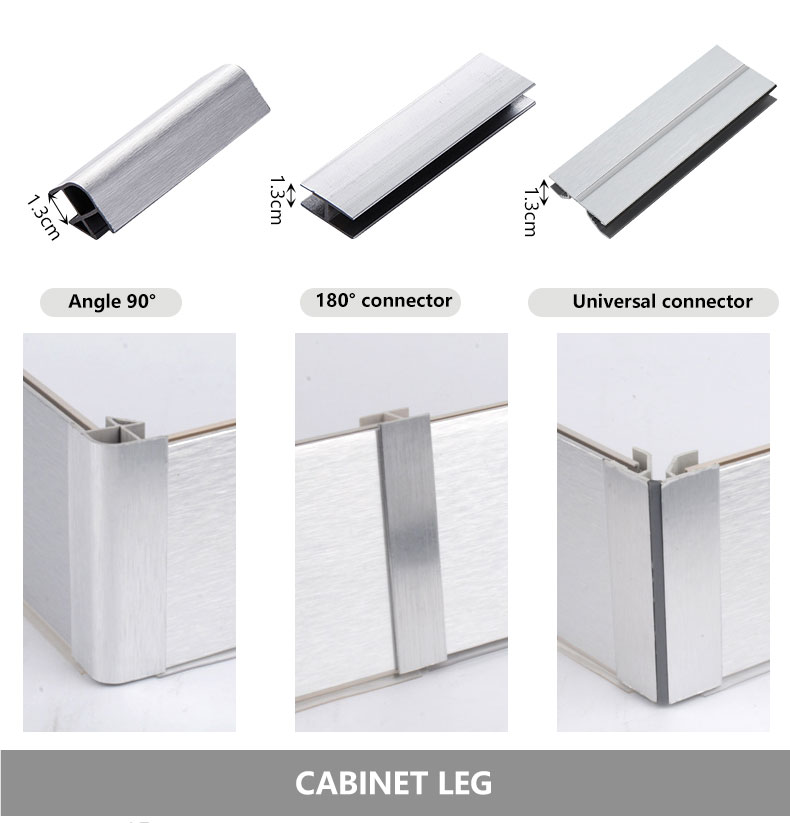 Sliver PVC Cornice Skirting Line for Interior Decorative Plastic Base Board Cover Corners