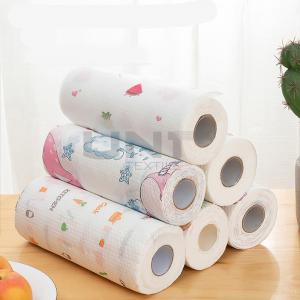 China 30gsm Disposable Printing Spunlace Non Woven Fabric For Rag Roll wholesale