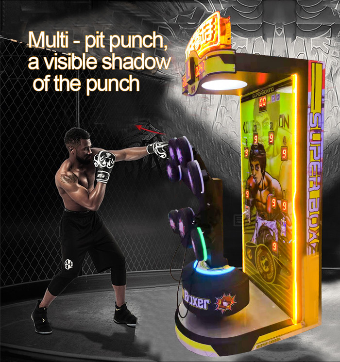 2000W Boxing Arcade Machine Coin pusher Multiple Goals Boxer Punch Game