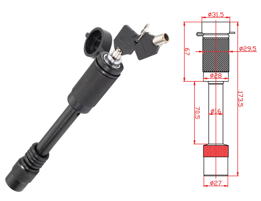 Trailers Spare Parts 5/8" Trailer Hitch Pin Receiver Lock