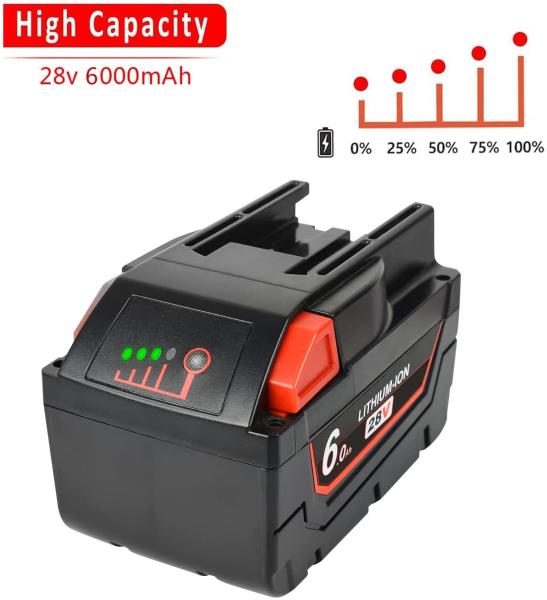 Milwaukee Replacement Power Tool Battery 28V 6000mAh Lithium Battery Compatible