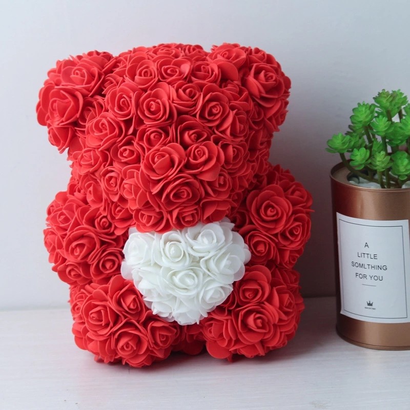 2020-2021 Valentines Day Small Rose Bear 25cm Rose Bear With Heart